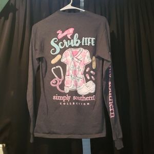 Scrub Life Simply Southern long sleeve tee